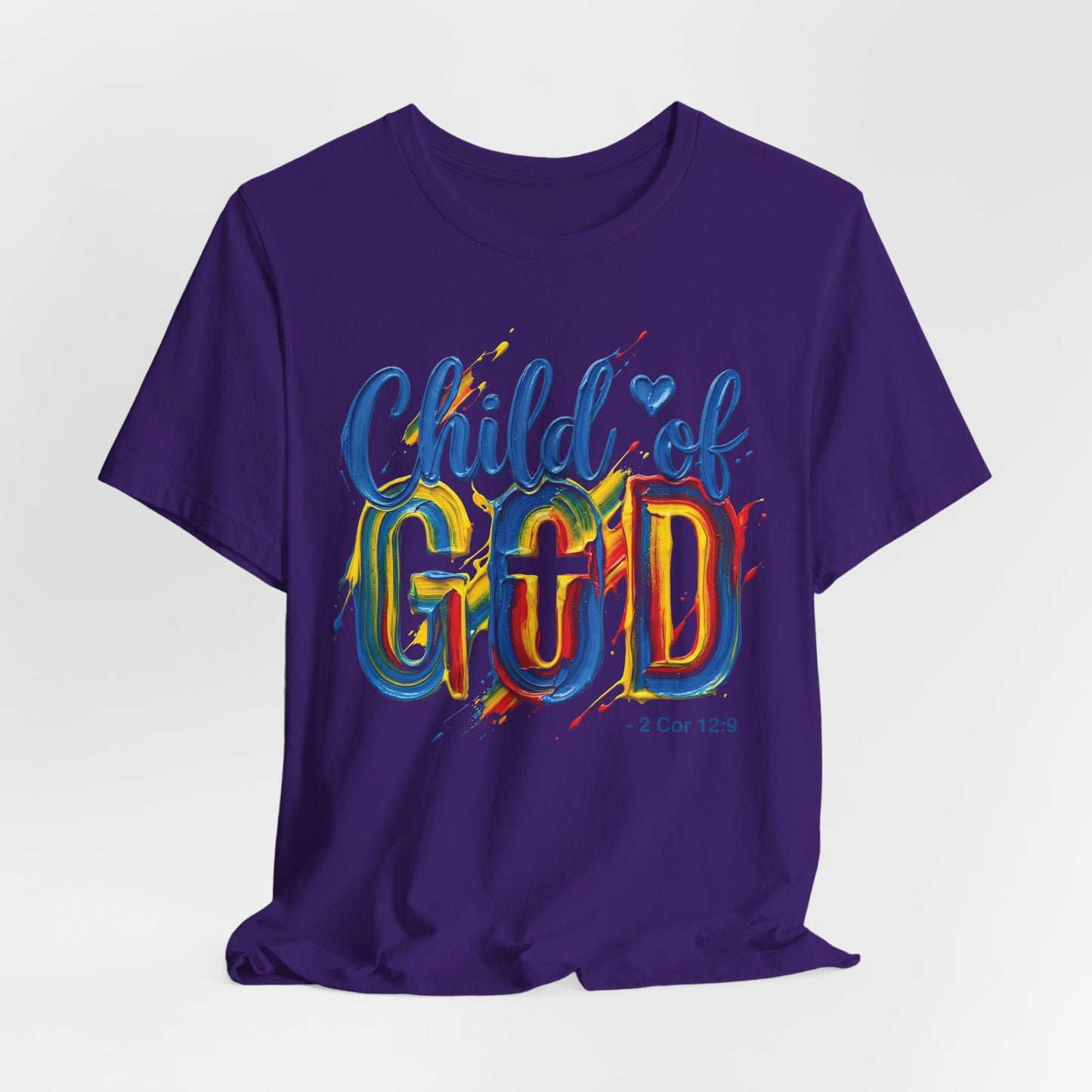 Child of God T-Shirt — Colorful Faith Graphic Tee (2 Cor 5:17)