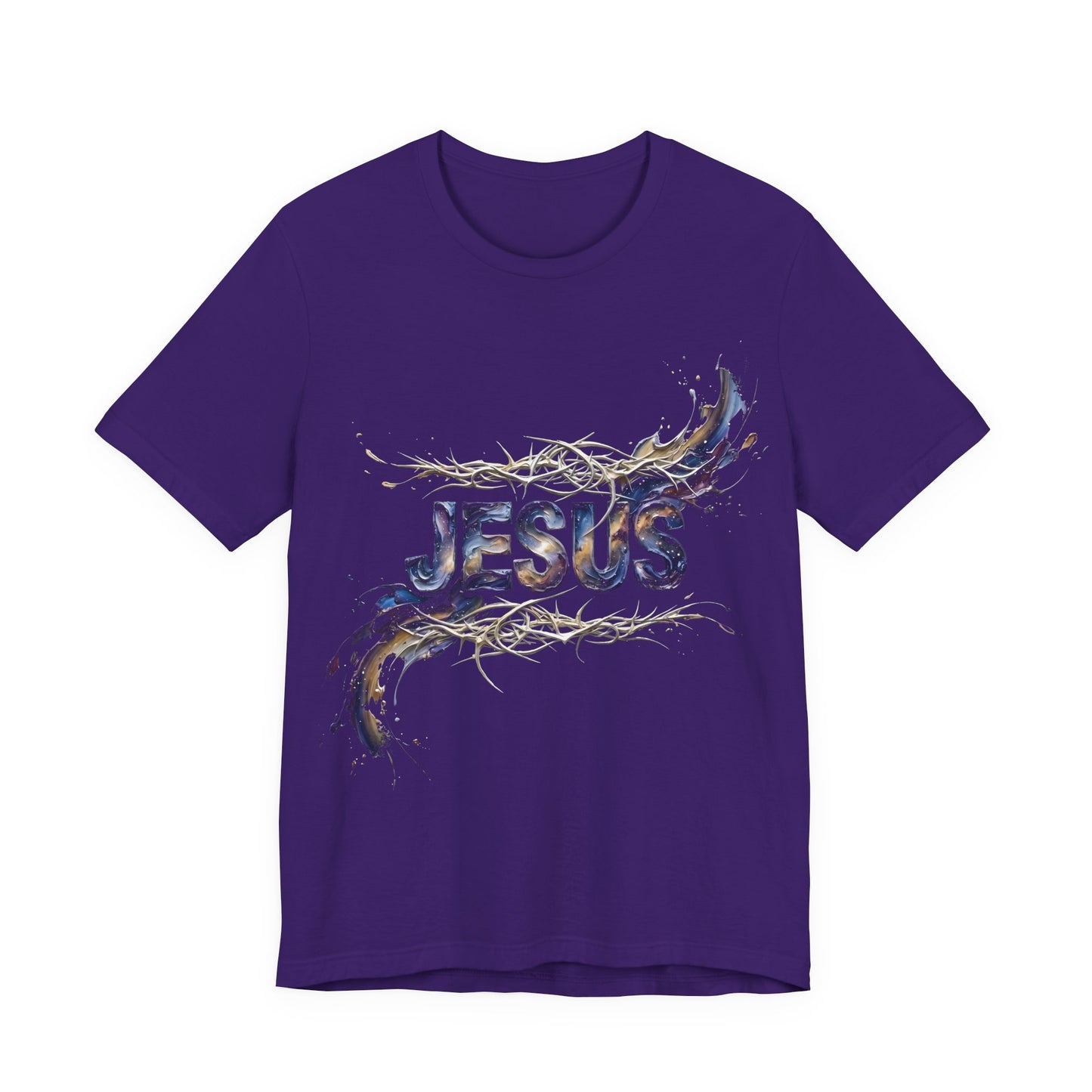 The 'JESUS' T-Shirt with Thorn Details