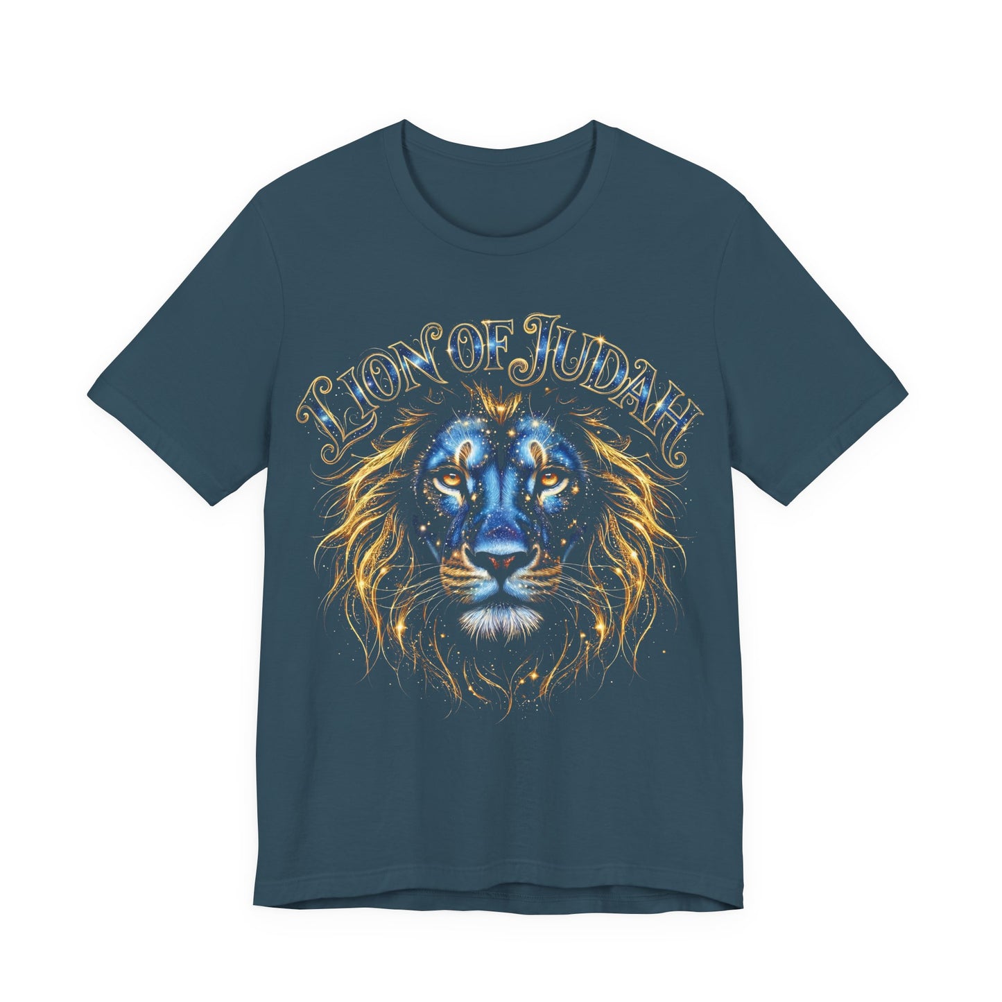 Lion of Judah T‑Shirt — Regal Blue Lion Faith Graphic Tee