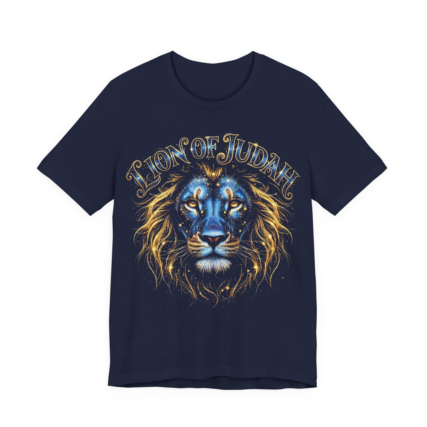 Lion of Judah T‑Shirt — Regal Blue Lion Faith Graphic Tee