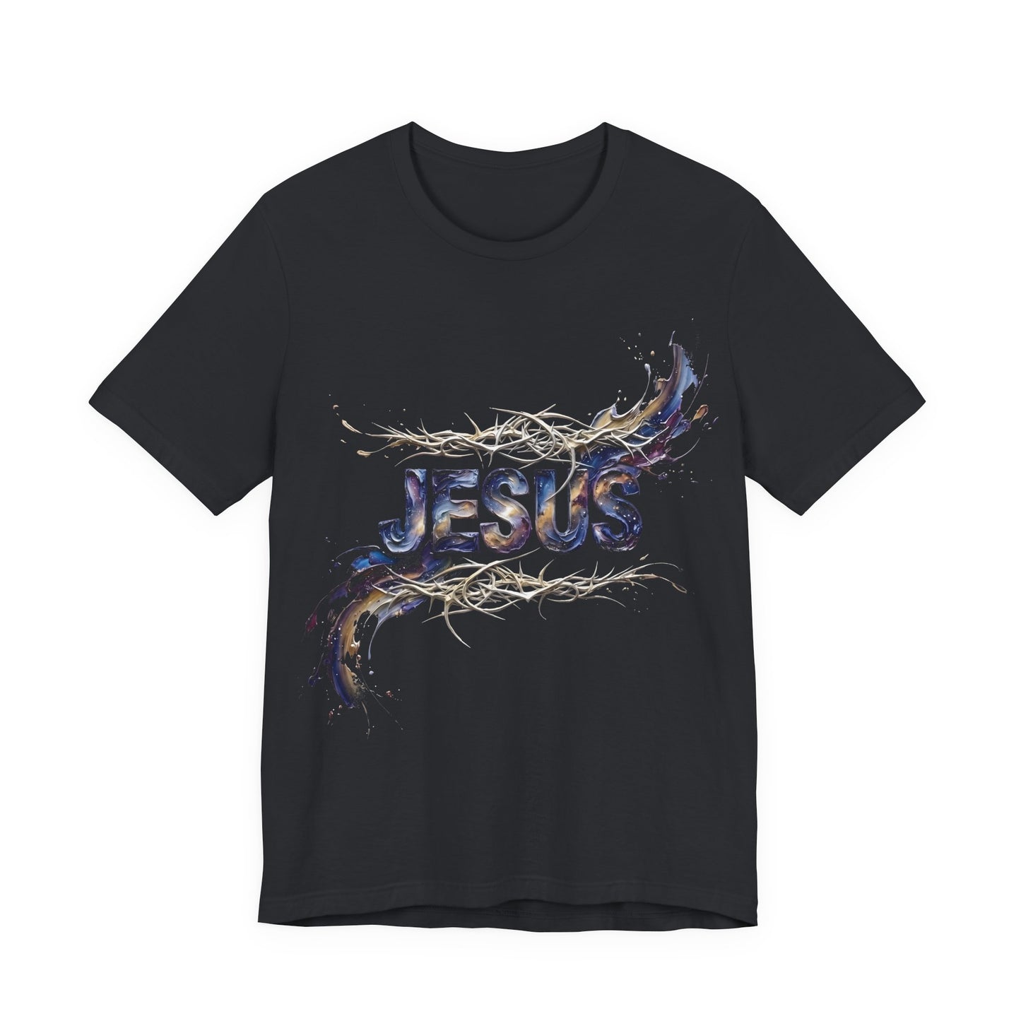The 'JESUS' T-Shirt with Thorn Details