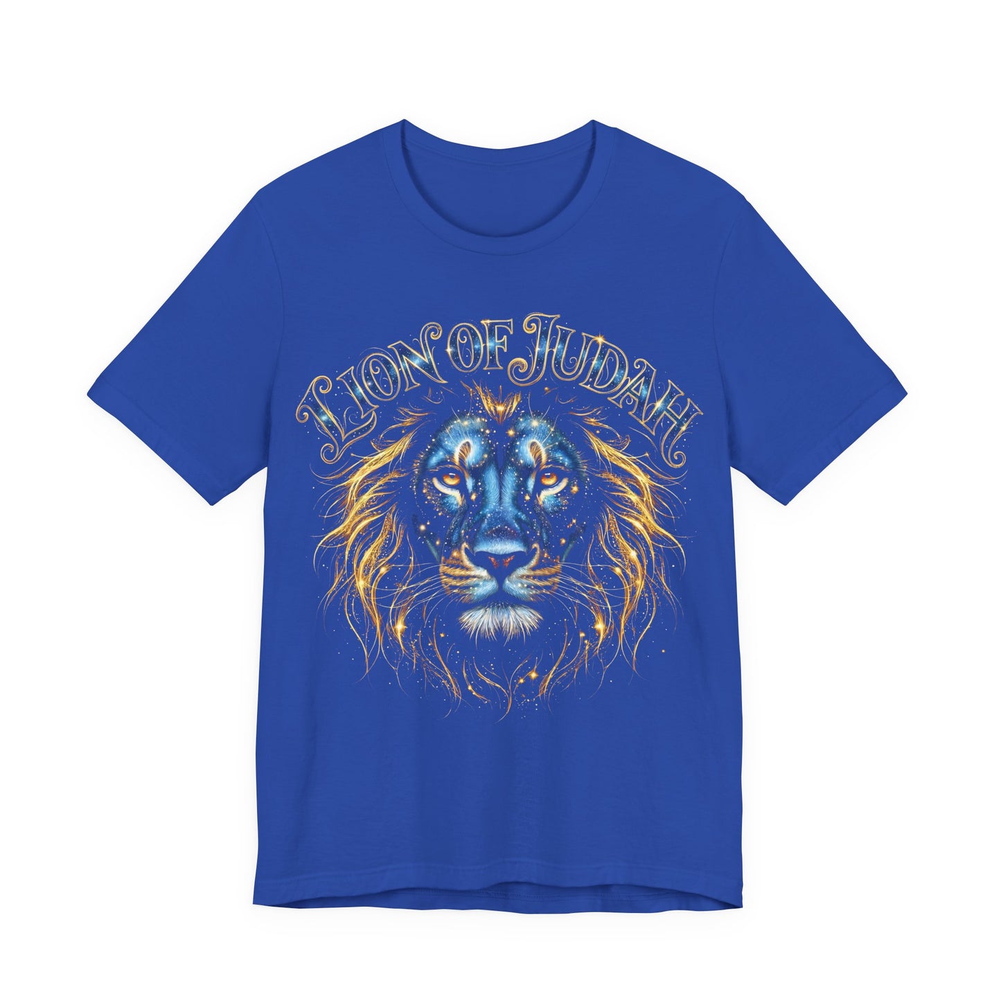 Lion of Judah T‑Shirt — Regal Blue Lion Faith Graphic Tee