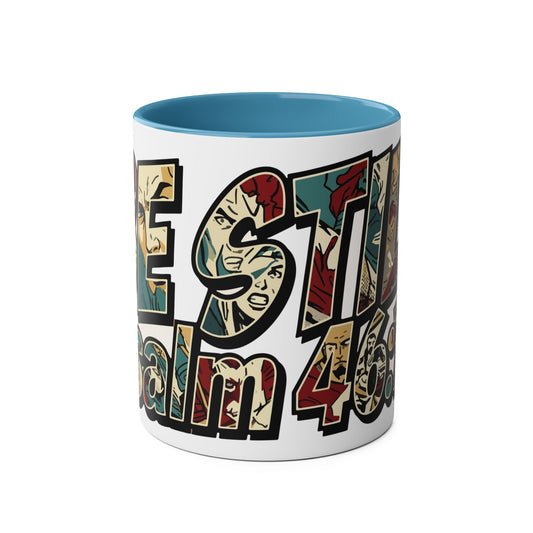 Be Still - Psalm 46:10 Two-Tone Coffee Mug — Inspirational Religious Scripture Gift (11oz)