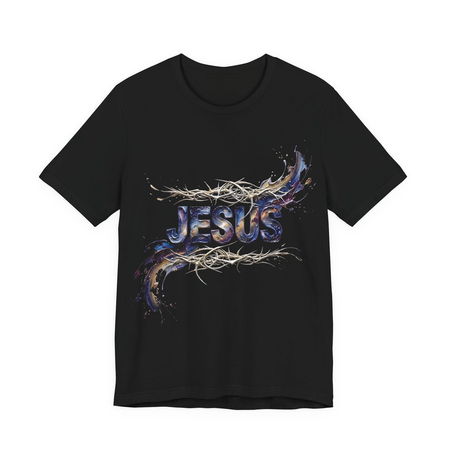 The 'JESUS' T-Shirt with Thorn Details