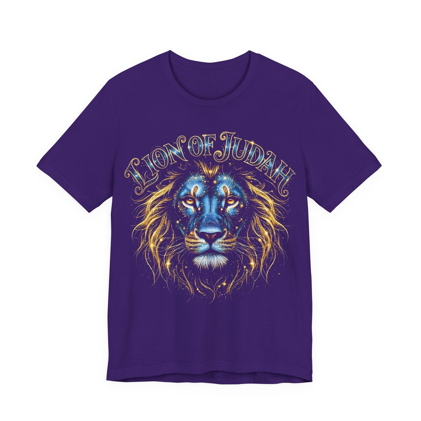 Lion of Judah T‑Shirt — Regal Blue Lion Faith Graphic Tee