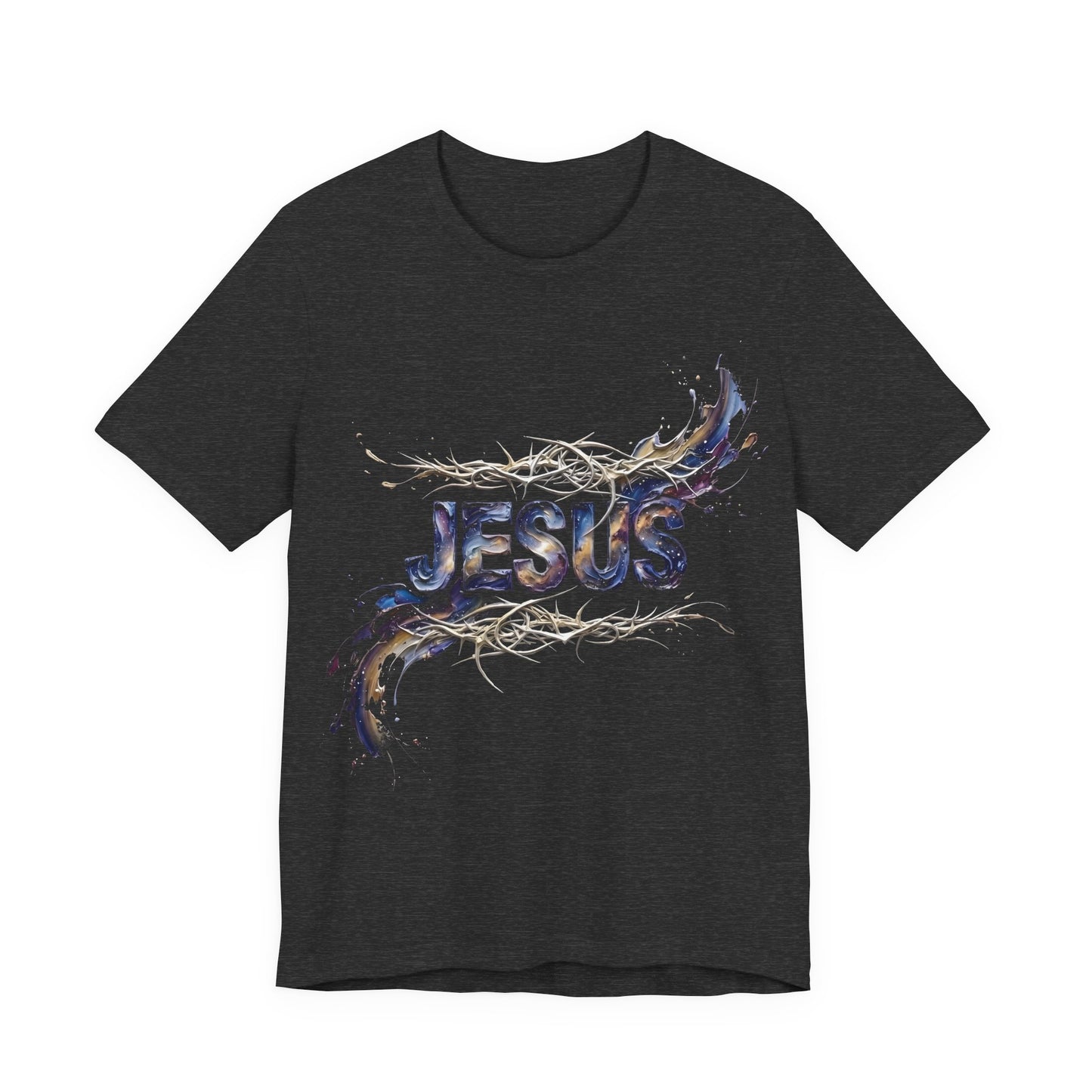 The 'JESUS' T-Shirt with Thorn Details