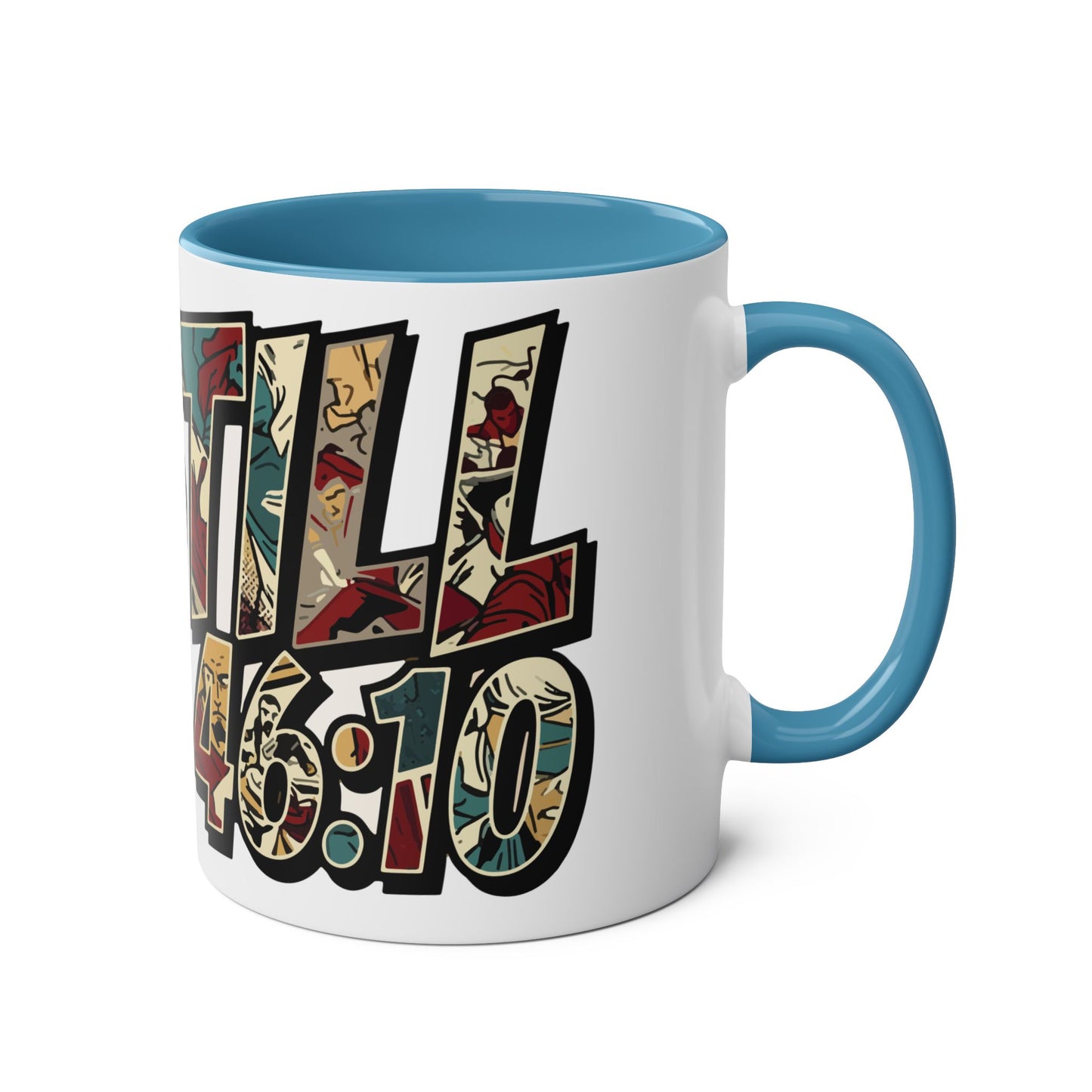 Be Still - Psalm 46:10 Two-Tone Coffee Mug — Inspirational Religious Scripture Gift (11oz)
